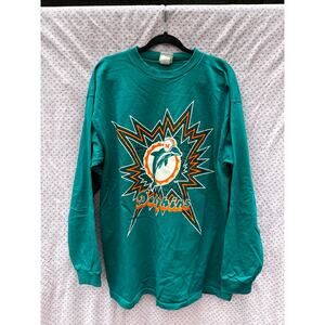 Vintage Miami Dolphins ZBZ brand extra large, long sleeve T-shirt, green